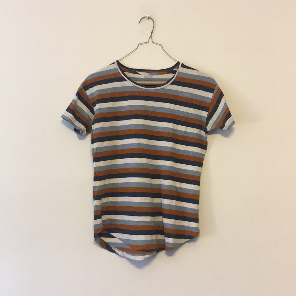 Whisper Cotton Crewneck Tee in Marion Stripe